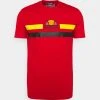 Ellesse APRELA TEE - T-shirt Imprimé - Red/black