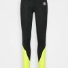 Ellesse STALO - Collants - Black/neon Yellow