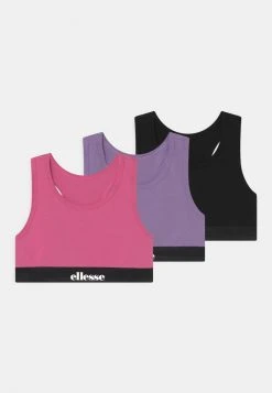 Ellesse EMILIO 3 PACK - Brassière - Black/pink/purple