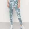 Ellesse SOLOS TIE DYE - Legging - Green/white