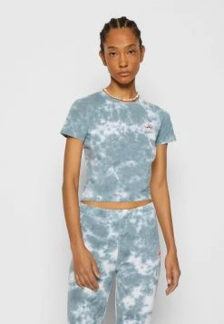 Ellesse VIKINS TIE DYE CROP - T-shirt Imprimé - Green/white -Ellesse Boutique 3b80403935244caf81f0afcf1bb24108