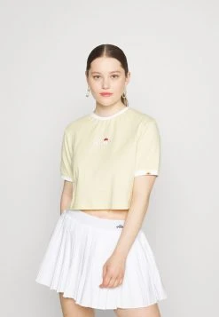 Ellesse DERLA CROP - T-shirt Basique - Light Yellow