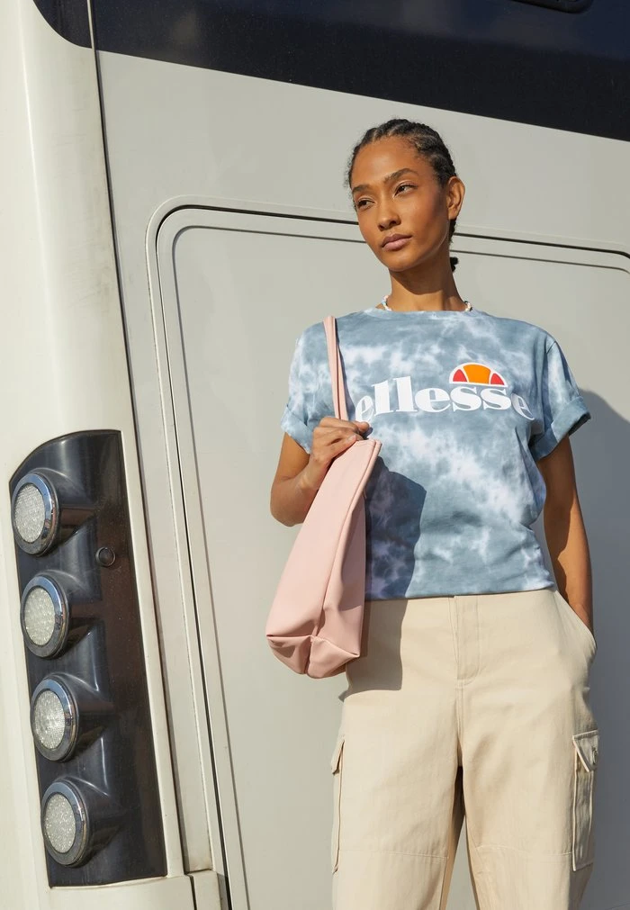 Ellesse ALBANY TIE DYE - T-shirt Imprimé - Green/white 1 Ellesse ALBANY TIE DYE - T-shirt Imprimé - Green/white