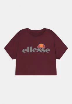 Ellesse SERELA CROPPED - T-shirt Imprimé - Burgundy