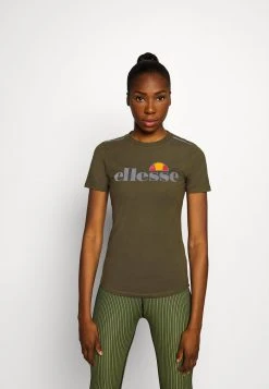Ellesse DELLE - T-shirt Imprimé - Khaki