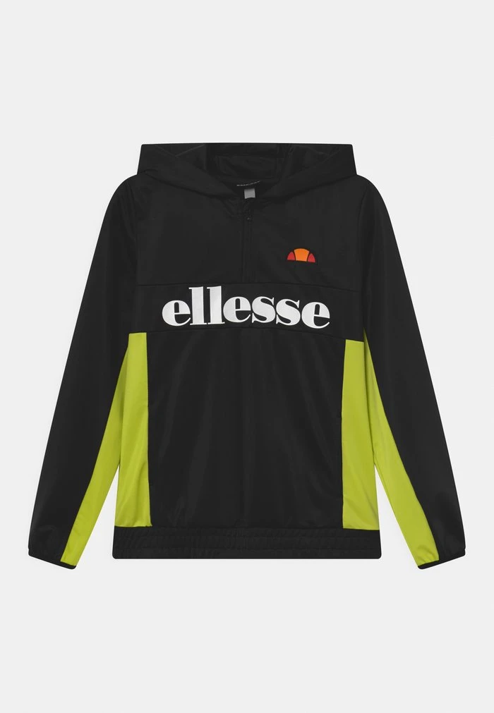 Ellesse HALF ZIP HOODY UNISEX - Sweat à Capuche - Black/green 1 Ellesse HALF ZIP HOODY UNISEX - Sweat à Capuche - Black/green