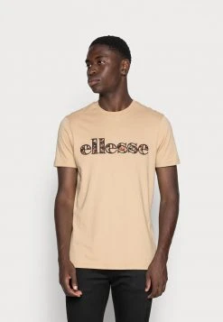 Ellesse CRATER TEE - T-shirt Imprimé - Beige