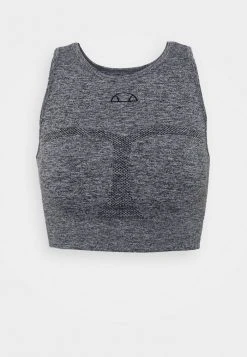 Ellesse ABLAZE CROP - T-shirt De Sport - Dark Grey Marl