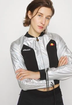Ellesse HOUGHTON CROP TRACK - Veste De Survêtement - Silver -Ellesse Boutique 82b0f4093c61427ca6c097f28ba8df8d