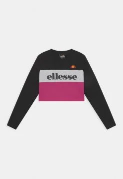 Ellesse ARELLIA CROP - T-shirt à Manches Longues - Black/pink