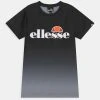Ellesse MALIA TEE - T-shirt Imprimé - Black/grey Fade