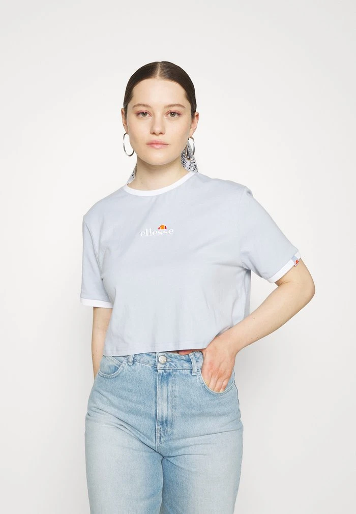Ellesse DERLA CROP - T-shirt Basique - Light Blue 1 Ellesse DERLA CROP - T-shirt Basique - Light Blue