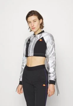 Ellesse HOUGHTON CROP TRACK - Veste De Survêtement - Silver