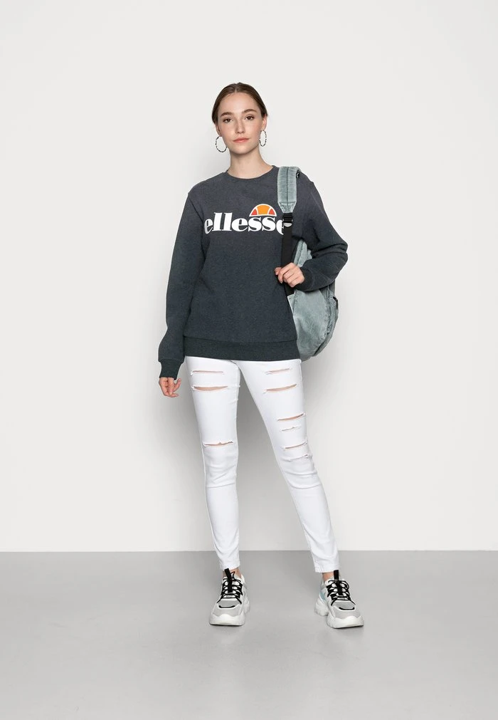 Ellesse AGATA - Sweatshirt - Dark Grey Marl 2 Ellesse AGATA - Sweatshirt - Dark Grey Marl – Image 2