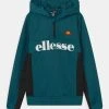 Ellesse HALF ZIP HOODY UNISEX - Sweat à Capuche - Teal/black