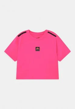 Ellesse ASALI CROPPED UNISEX - T-shirt Imprimé - Neon Pink