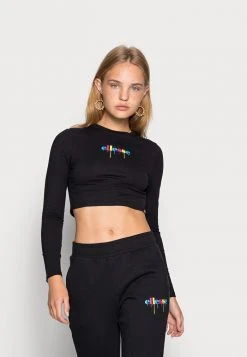 Ellesse WITTER CROP - T-shirt à Manches Longues - Black