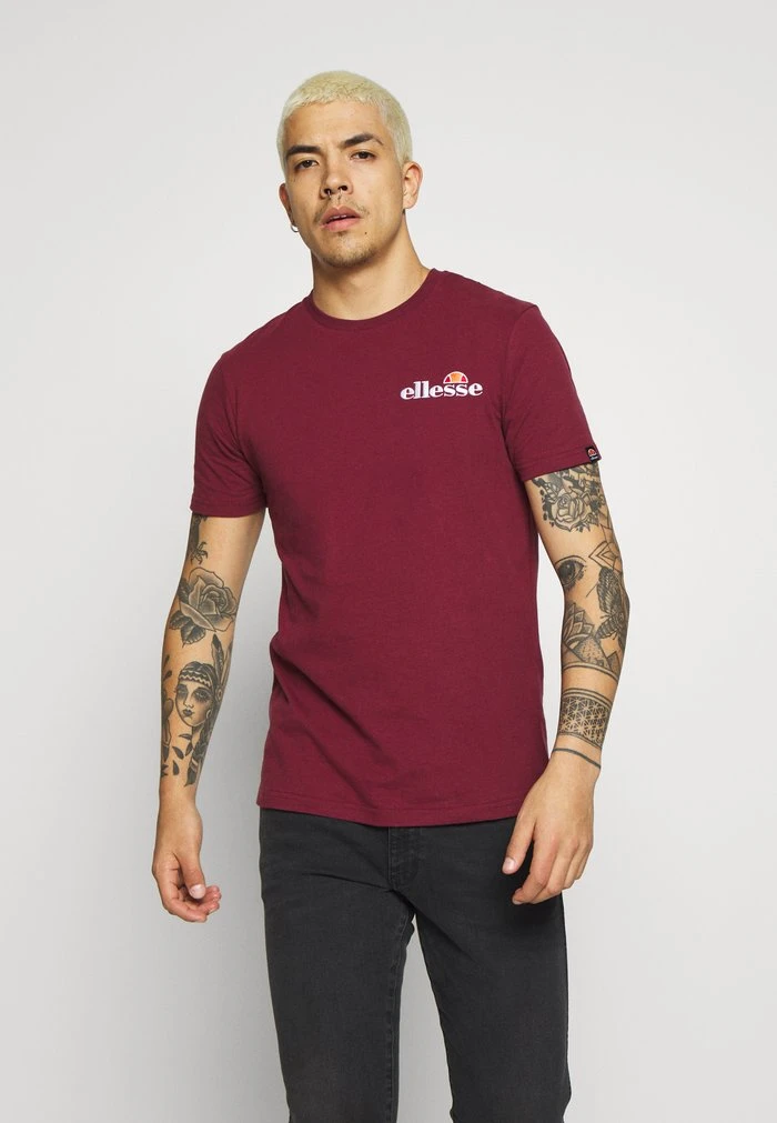 Ellesse VOODOO - T-shirt Imprimé - Burgundy 1 Ellesse VOODOO - T-shirt Imprimé - Burgundy