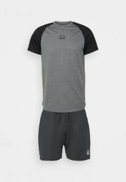 Ellesse SIPOSTA TEE & SHORT SET - Survêtement - Dark Grey Marl