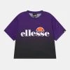 Ellesse NICKY CROP - T-shirt Imprimé - Purple/black